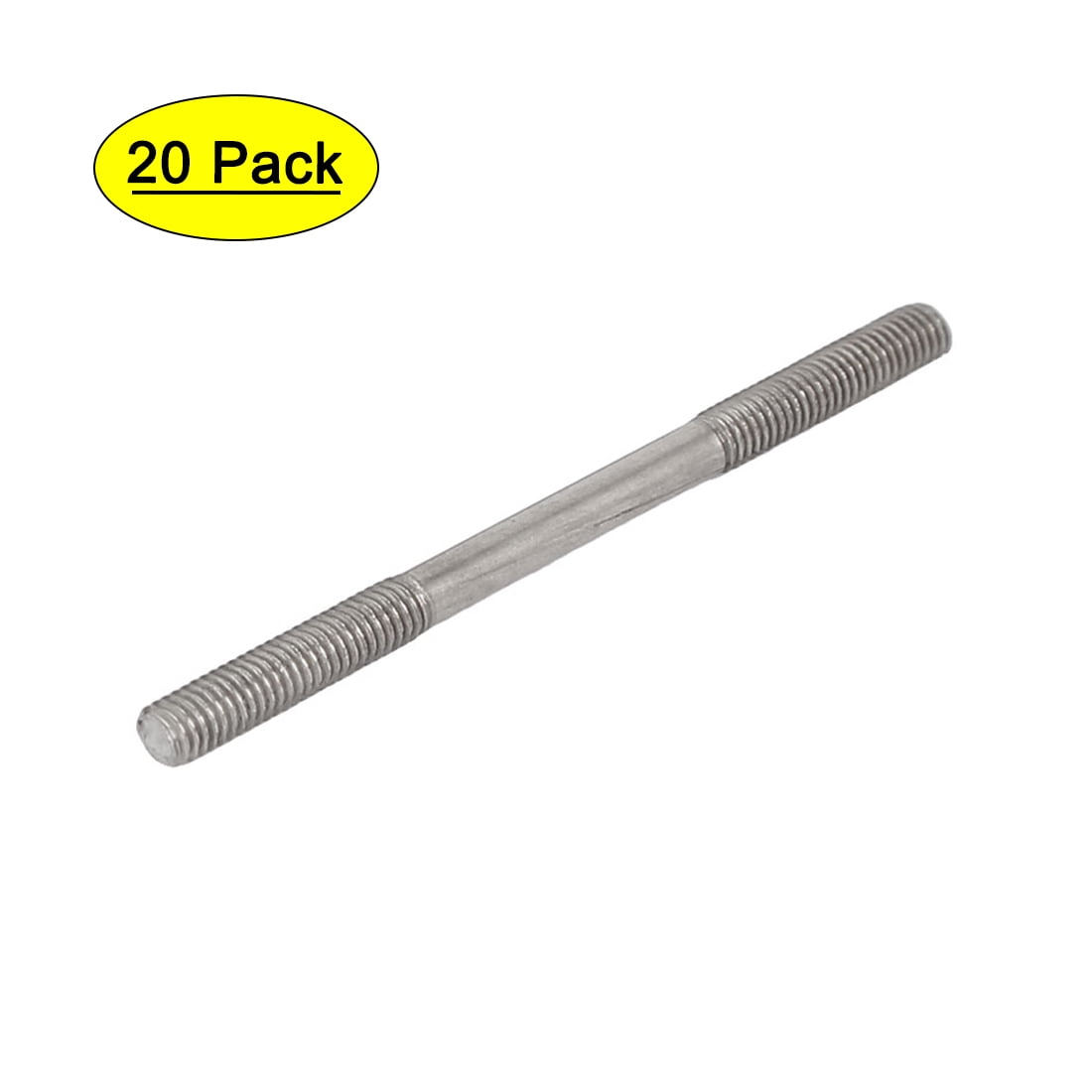 3mm Double End Threaded Studs Partial Threaded Bolts M3 304 Stainless Steel 
