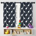thumbnail image 5 of Blackout Kids Curtains,Dark Blue Dinosaurs Silhouette Pattern Childrens Insulated Curtains Set Of 2,Bedroom Essentials,Toddler Room Decor 42"x54", 5 of 5