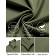thumbnail image 5 of COOFANDY Men's Formal Business Shirt Slim Fit Button Down Shirt Wrinkle Free Dress Shirts for Men, 5 of 6