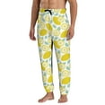 thumbnail image 4 of Sweatpants for Men - Cute Lemon Light Green Leaves Adjustable Elastic Band Mens Joggers With Pockets, Athletic Workout Gym Casual Track Pants for Men, 4 of 7