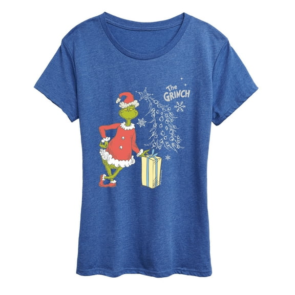 Dr. Seuss - Grinch Present - Women's Short Sleeve Graphic T-Shirt