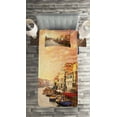 thumbnail image 2 of Ambesonne Scenery Quilted Coverlet 2 Pcs, Italian Venezia Image, Twin Size, Multicolor, 2 of 2