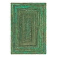 thumbnail image 3 of Unique Loom Braided Chindi Collection Area Rug - Layer (4' 1" x 6' 1" Rectangle Green/Hunter Green), 3 of 7