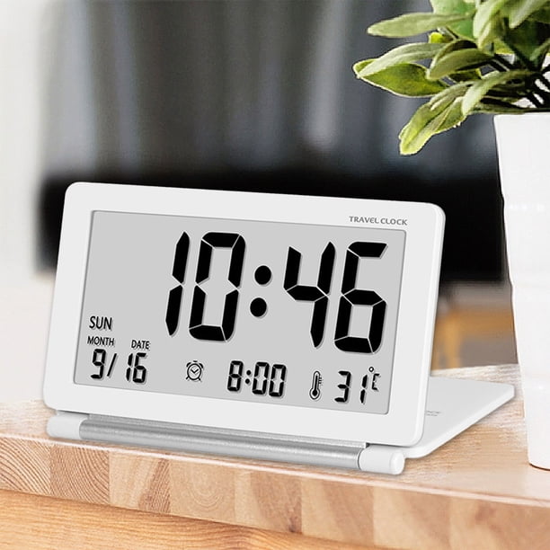 RKSTN Electronic alarm clock Smart Night Light Digital Alarm Clock With Indoor Temperature Operated Desk Small Clock