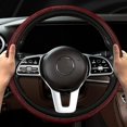 thumbnail image 3 of Bling Steering Wheel Covers with Diamond, Rhinestone Steering Wheel Cover Anti-Slip car Steering Wheel Cover, 15 inch Steering Wheel Cover Sparkly Steering Wheel Covers (red), 3 of 7