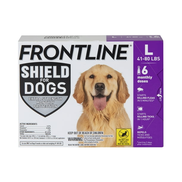 FRONTLINE® Shield for Dogs Flea & Tick Treatment, 4180 lbs, 6ct