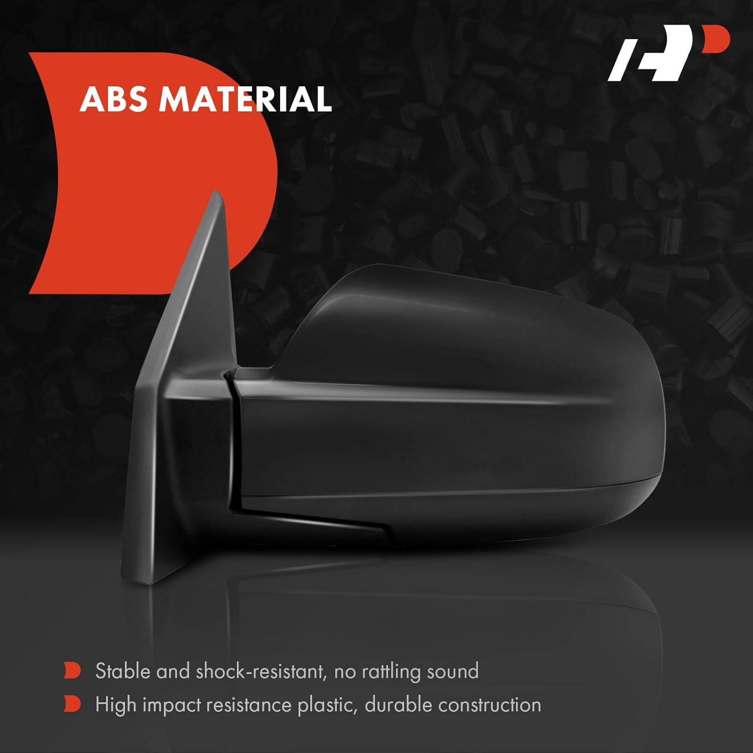 A-Premium Driver Side Power Door Mirror - Compatible with Hyundai Tucson 2005 2006 2007 2008 2009 - Non-Heated Manual Folding Black Outside Rear View Mirror - Replace# 876102E100