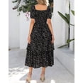 thumbnail image 3 of Vestido casual BTFBM para mujer con cuello cuadrado y manga abullonada, 3 of 9