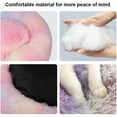 thumbnail image 6 of Nisrada 24 inch Calming Donut Dog/Cats Bed Medium Washable, Soft Warm Cozy Plush Round Fluffy Pet Bed, Rainbow, 6 of 8