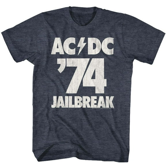 AC/DC Jailbreak Navy Heather Adult T-Shirt L