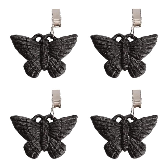 4 pinzas para manteles con forma de mariposa, , profesionales, decorativas, resistentes para exteriores.