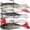 A4-Weedness Pre Rigged Swim Baits-5pcs-3.15inch, variant on Jinerra Soft Fishing Lures Shad Minnow Swimbaits, Pre-Rigged Jig Heads Paddle Tail Swim Baits for Bass, Trout, Walleye, Crappie, Sinking Jigs Bait for Saltwater Freshwater, Fishing Gifts for Men
