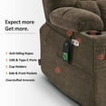 thumbnail image 4 of MCombo 27.2'' Oversized Dual Motor Power Recliner Lift Chair, Infinite Position Sleep Recliners for Elderly, Brown Fabric, 4 of 10