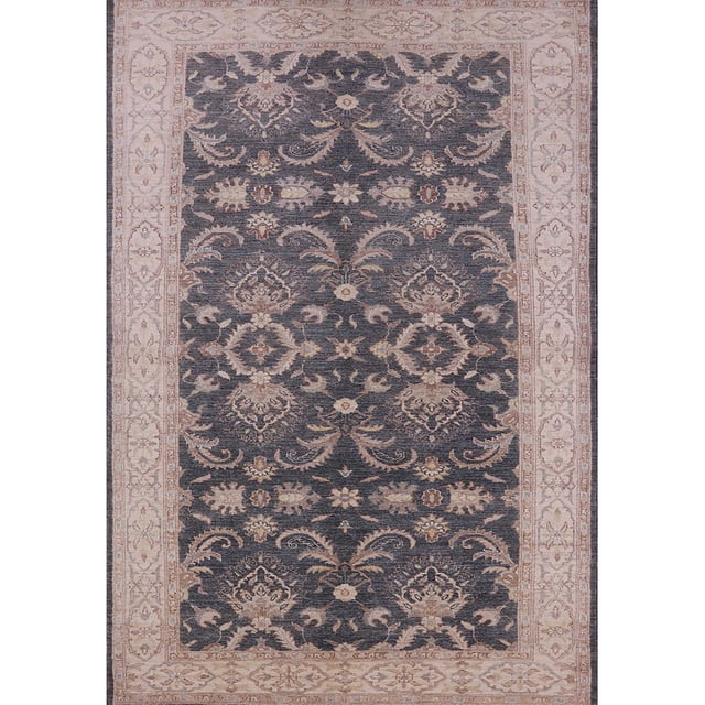 Ahgly Company Machine Washable Indoor Rectangle Industrial Modern Khaki Rose Pink Area Rugs, 2' x 3'
