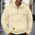 thumbnail image 1 of MHFRRA Sudadera con Capucha Informal, Chaqueta Cálida con Forro y Bolsillo Frontal para Uso Diario Al Aire Libre, Otoño E Invierno Beige, 1 of 6