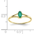 thumbnail image 3 of 10k Polished Geniune Emerald Birthstone Ring, 3 of 3
