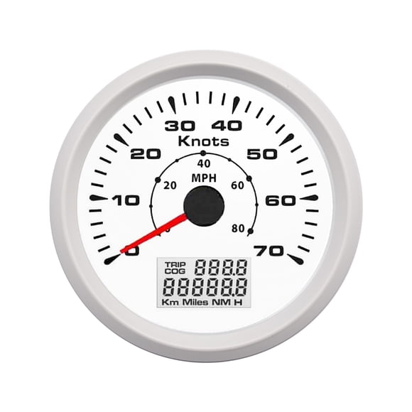 Waterproof 85mm 0-35Knots/0-70Knots GPS Speedometer Odometer With 8 Color Backlight Universal 3-3/8 Inches 85mm 12V/24V ,High Precision