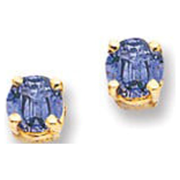 14k Tanzanite Earrings in 14k Yellow Gold