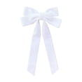 thumbnail image 2 of OCCOA Velvet Bow Christmas Tree Wreath Decorative Pre-Tied Ribbon Ornament for Door Mantel Window Gift Wrapping Home Party Decor Xmas Present, White, 2 of 6