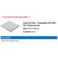 thumbnail image 2 of Cabin Air Filter - Compatible with 2003 - 2017 Honda Accord 2004 2005 2006 2007 2008 2009 2010 2011 2012 2013 2014 2015 2016, 2 of 2