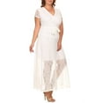thumbnail image 3 of Ella Samani Women's Plus Size Lace Wrap Maxi Dress with Tie Waist, 3 of 4
