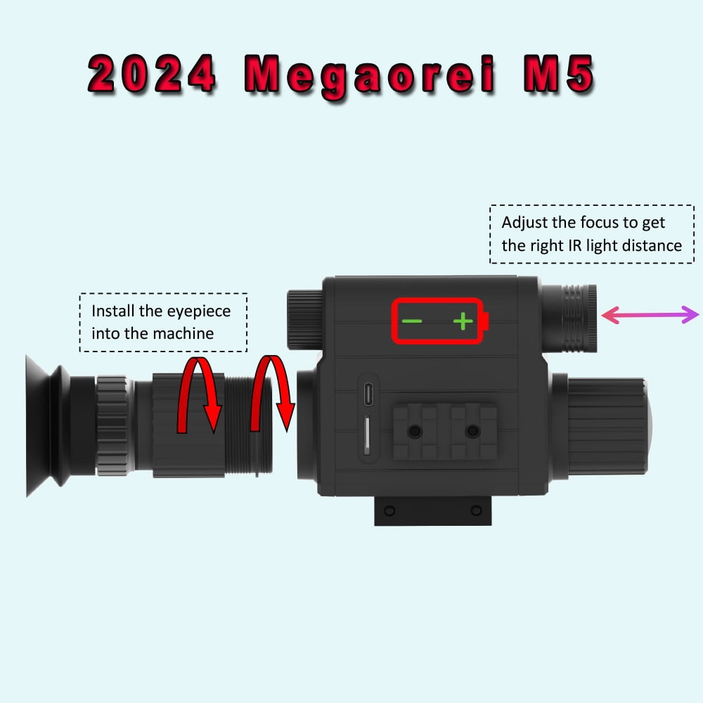 Romacci 4X Digital Night Vision Monocular 1080P Infrared IR Night Vision Goggles for