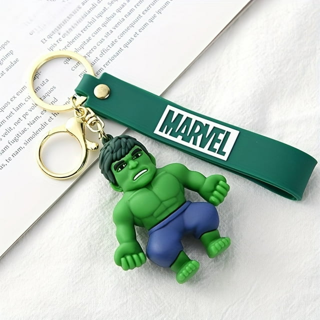 Marvel Avengers Keychain Collection - Iron Man, Hulk, Thor, Captain America, Spider-Man Figures - Handcrafted Office Accessories for Fans