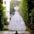 thumbnail image 4 of Elegant Crinoline Underskirt Farthingale Petticoat Skirt for Bridal Gowns Wear, 4 of 10