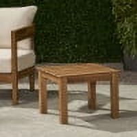 Outdoor Square Accent Side Table, Acacia Wood Leisure Decoration Table for Patio Garden, Teak