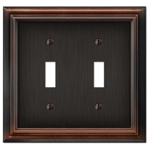 Elumina Continental Cast 2 Toggle Wallplate Aged Bronze Com - Elumina Wall Plates Elumina Continental Cast 2 Toggle Wallplate Aged Bronze Com - Elumina Wall Plates