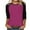 Hot Pink (Asia Size), variant on Fanxing Going Out Tops for Women Floral 3/4 Sleeve Sweater Summer Casual Crewneck Blouses Loose Fit Three Quarter Sleeves Pullover Tunic Tees Army Green,XL