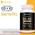 thumbnail image 5 of Vitamina K2+D3 con aceite de coco orgánico natural: favorece la salud del calcio, los huesos y el sistema inmunológico - 120 cápsulas, 5 of 5