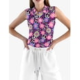 thumbnail image 2 of Peace Flower Sleeveless Golf Shirts For Women Moisture Wicking Sports V-Neck Polo Lightweight Quick Dry Womens Tank Tops L, 2 of 9