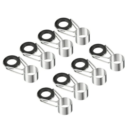 15mm Tube Dia Iron Fishing Rod Guide Repair Kit Line Ring Replacement 8 Pack