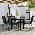 thumbnail image 1 of vidaXL 5 Piece Garden Dining Set Black, 1 of 4