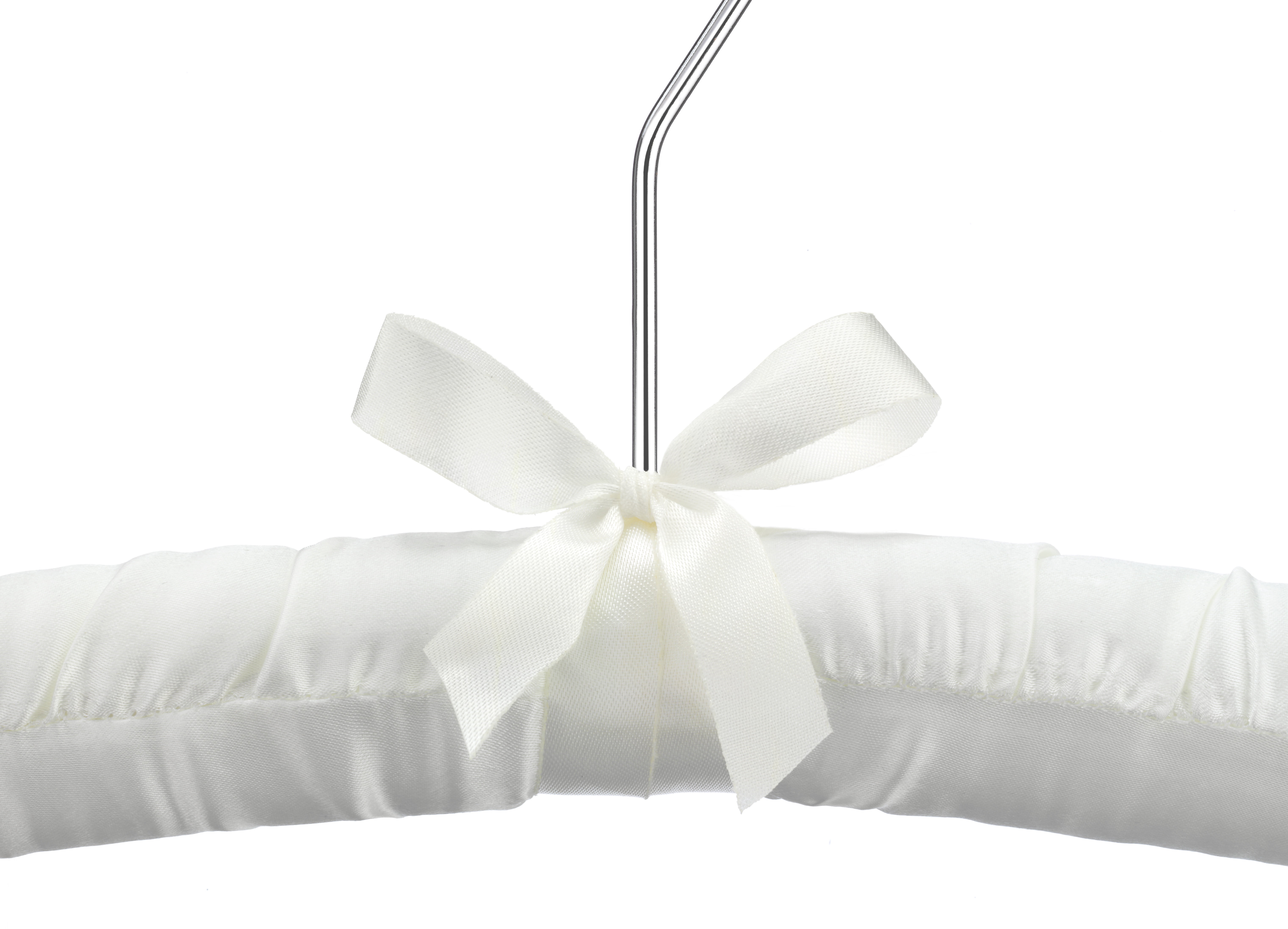 Baby 10 White Satin Padded Hanger