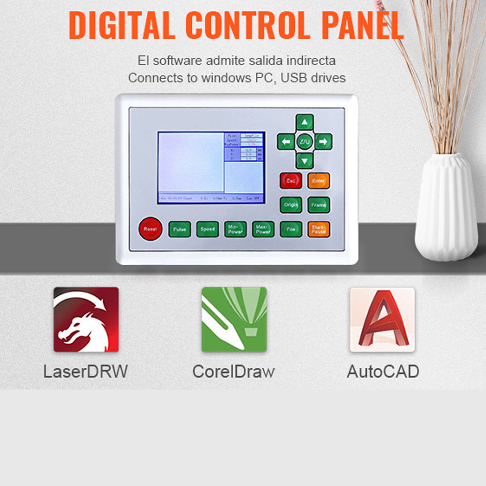 SIHAO 80W CO2 Laser Engraver, 28" x 20" Laser Cutter Machine Compatible with LaserDRW, CorelDRAW, AutoCAD, Windows, USB Drives for Wood Acrylic Fabric More