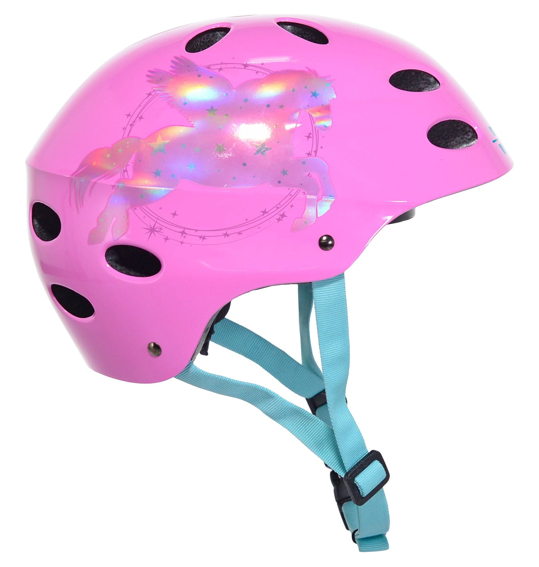 LittleMissMatched Girl's Pegasus Hologram Helmet, Pink, Child