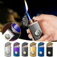 thumbnail image 3 of BRGZLK Wolf Head Luminous Lighter Transparent Warehouse Double Fire Conversion Lighter Gift Box, 3 of 3