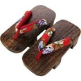 thumbnail image 1 of 1 par de zuecos japoneses, sandalias de zueco de madera, zapatillas de zueco para mujer, 1 of 7