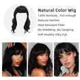 thumbnail image 5 of LHWEN 14in European Beauty Head Short Curly Wigs Air Liu Hai Ripple Curls For Women Wig Natural Looking Synthetic Heat Fiber Wigs Hair For Daily Party Use Beauty Salon Straight Hair Fun Lace, 5 of 9