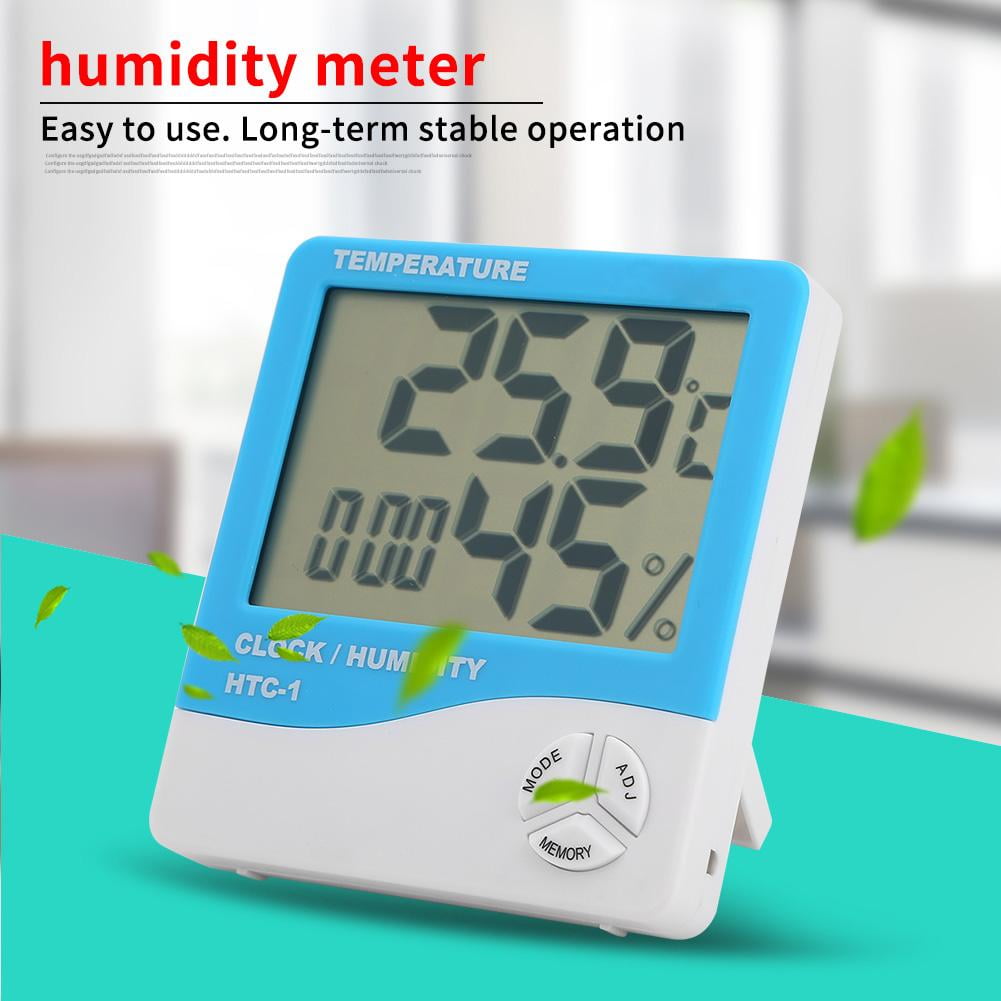 Jourbon Thermometer Hygrometer HTC-1 Feuchtemessung Thermometer LCD Display Indoor Au/ßentemperatur