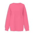 thumbnail image 5 of Resicozy Oversized Sweatshirt for Women Crewneck Long Sleeve Plain Pullover Tops Fall Fashion Clothes with Pocket 2025 Hot Pink M, 5 of 5