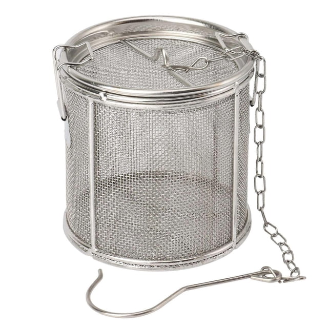 Colador de malla fina de acero inoxidable, cesta para saborizar sopas, colador separador de escoria para ollas calientes, coladores Bas Silver, Silver