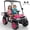 Pink, variant on Kids Golf Cart, 24 Volt Ride on Cars, 4WD 2 Seater Electric Cars with Remote Control, Ride on Truck for Big Kids Ages 3-8, With Detachable Awning & Large Storage, 3 Speeds, Music, LED Lights, Pink