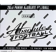 2025 Panini Absolute NFL Football Factory Sealed Cello Fat Pack Value Box. 12 Packs of 20 Cards