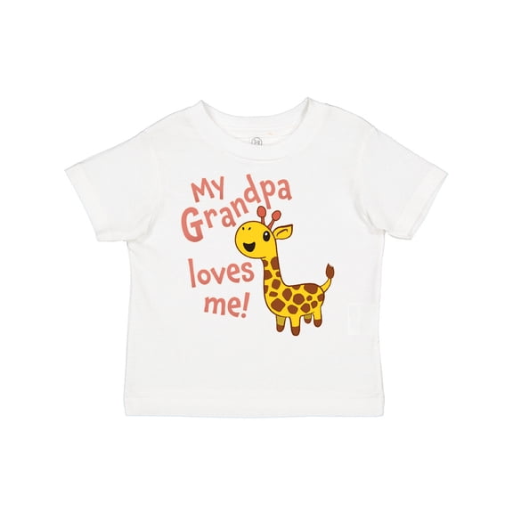 Inktastic My Grandpa Loves me- cute giraffe Boys or Girls Toddler T-Shirt