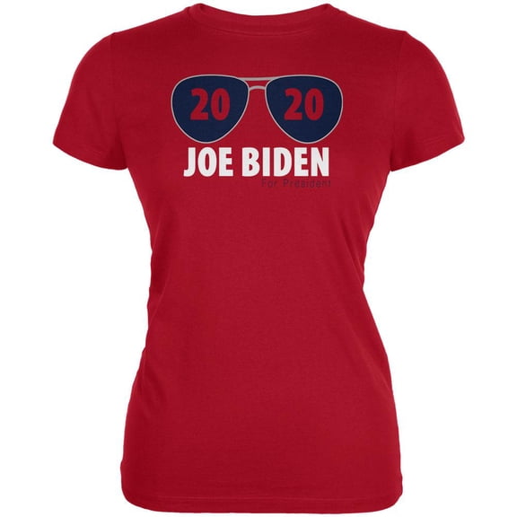 Joe Biden For President 2020 Sunglasses Juniors Soft T Shirt Red 2XL