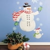 Wallies Wallcoverings 13501 Peel & Stick Holiday Mural Snowman