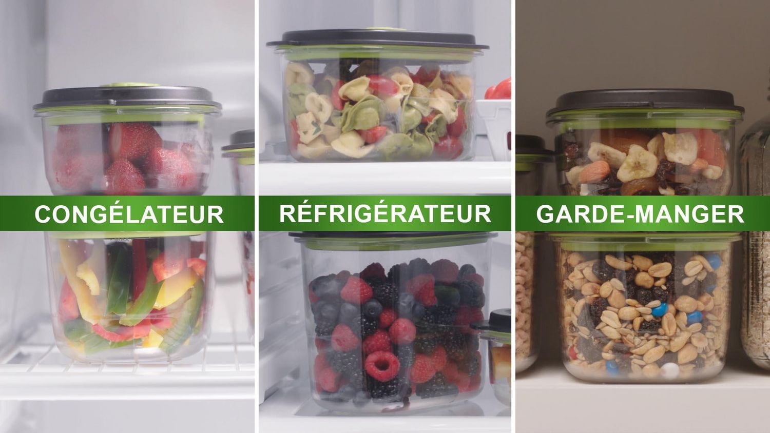 Ensemble pour mariner et conserver FoodSaver - contentants de 709 ml, 1.18 L et 1.89 L
